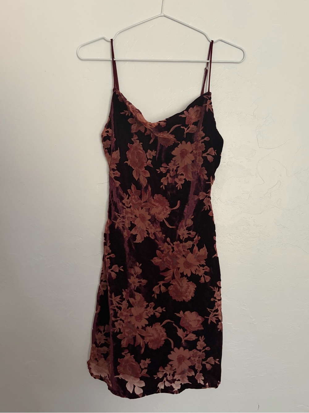 Floral Velvet Slip Dress